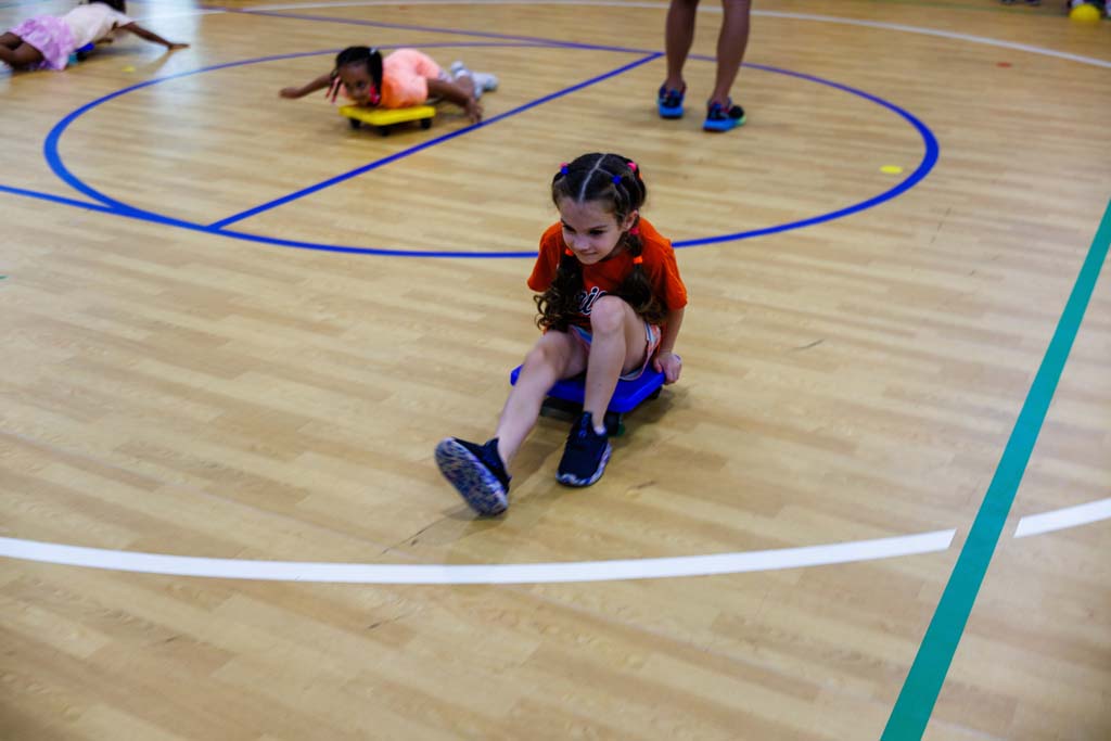 students playing in gym