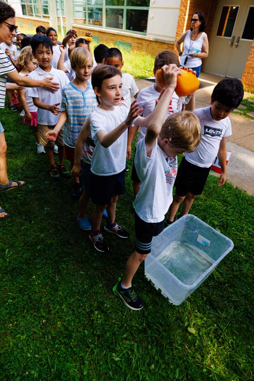 students playing on the field