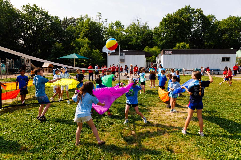 students playing on the field