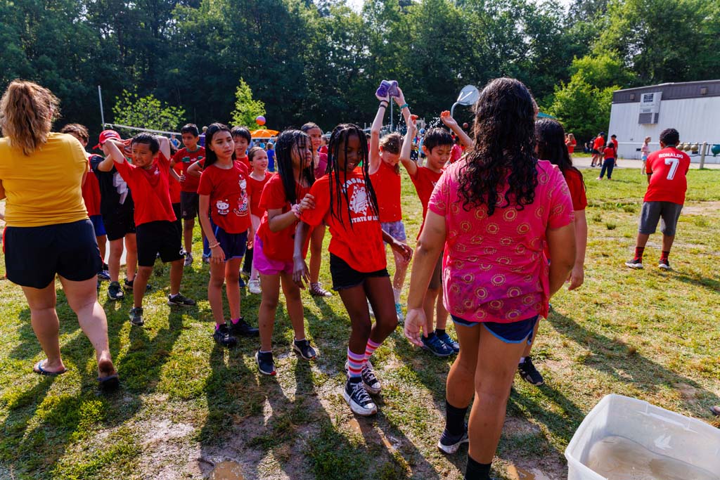 students playing on the field