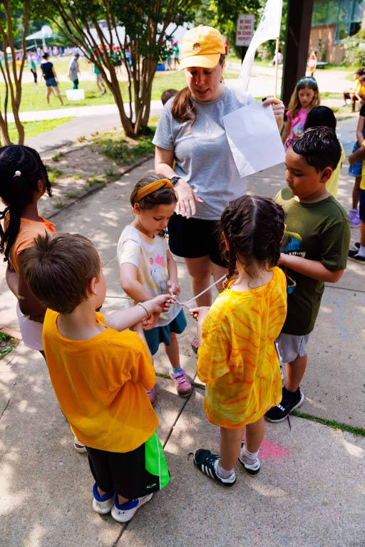students playing on field