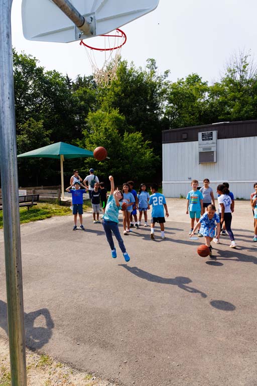 students playing on field