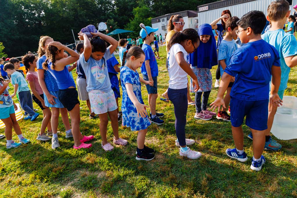 students playing on field