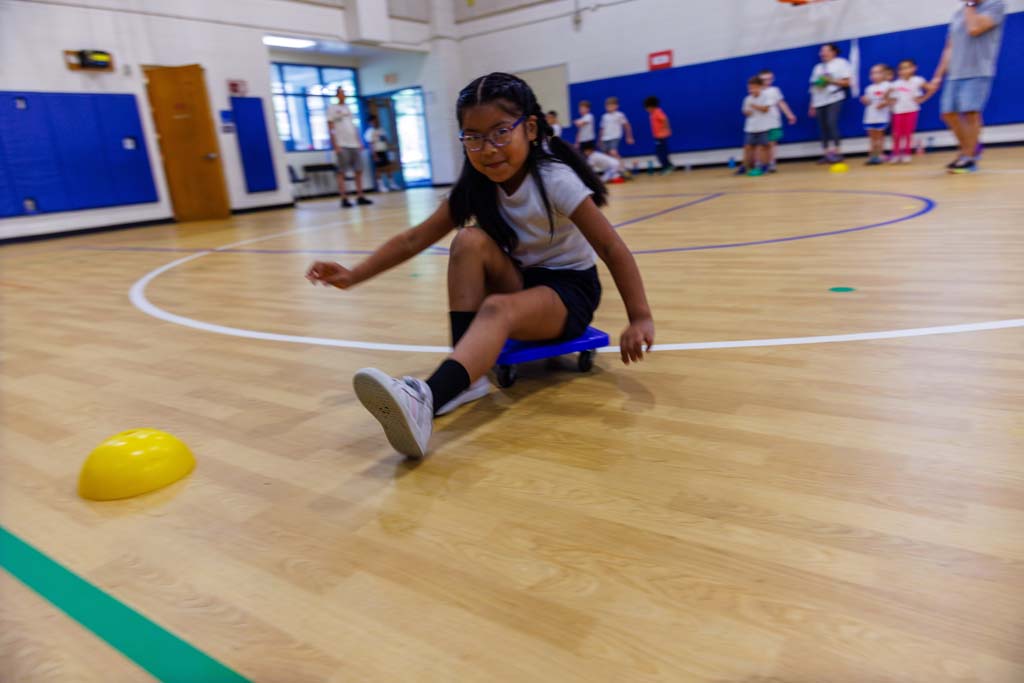 students playing in gym
