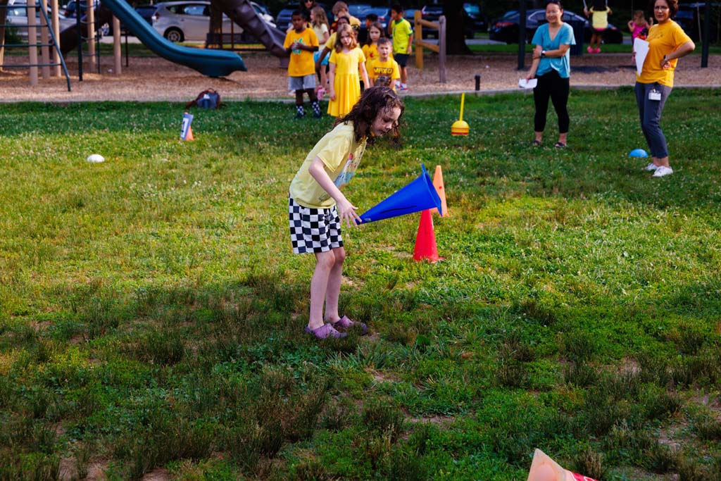 students playing on field