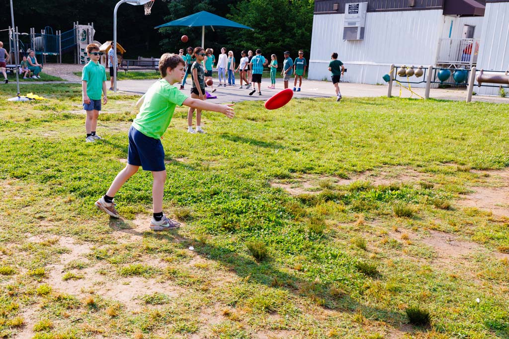 students playing on field