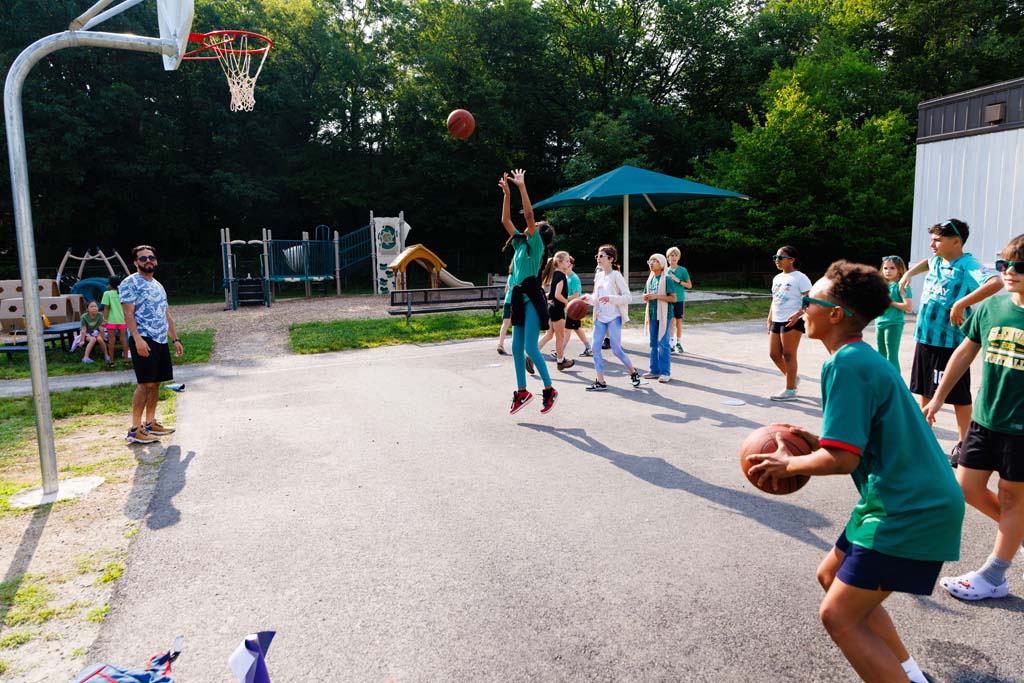 students playing on field