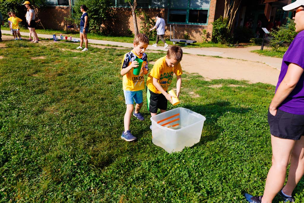 students playing on field
